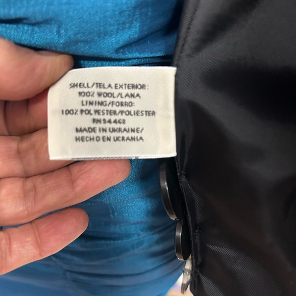 BRAETAN 100%WOOL PEA COAT DOUBLE BREASTED IN BLACK SIZE LARGE - Picture 11 of 12